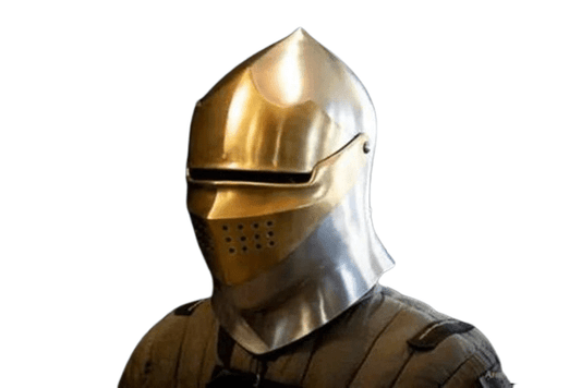 Embrace the Past with Our Medieval Templar Knights Armor Helmet - 18 Gauge Steel Barbute Armor - Retro Handicrafts