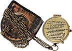 Engraved Brass Compass for Son / God Son, from Mom, Dad, Godfather, for Birthday - Retro Handicrafts