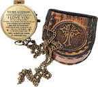 Engraved Brass Compass for Son / God Son, from Mom, Dad, Godfather, for Birthday - Retro Handicrafts