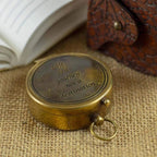 Personalized engraved bronze compass, perfect anniversary gift with custom engraving.