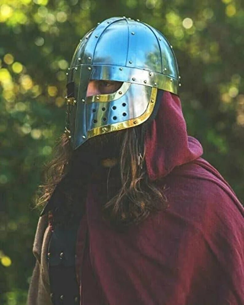 Fell Warrior Medieval Steel Helmet - Helmet of Olaran - Retro Handicrafts