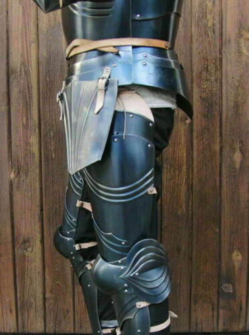 Full Suit Of Armor, Medieval Knight Blackened Steel Gothic Armour - Retro Handicrafts