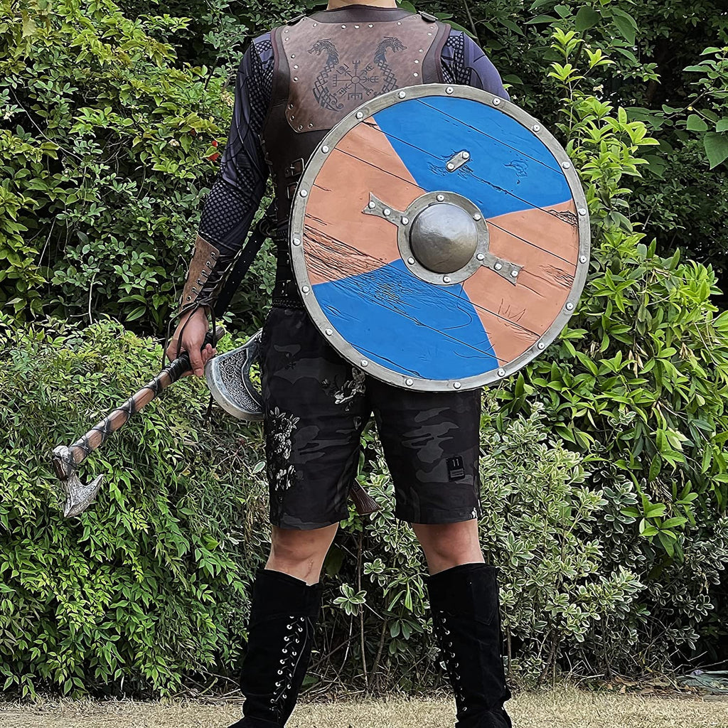 Fully Functional Viking Armor Shield - Perfect for Cosplay and Reenactments