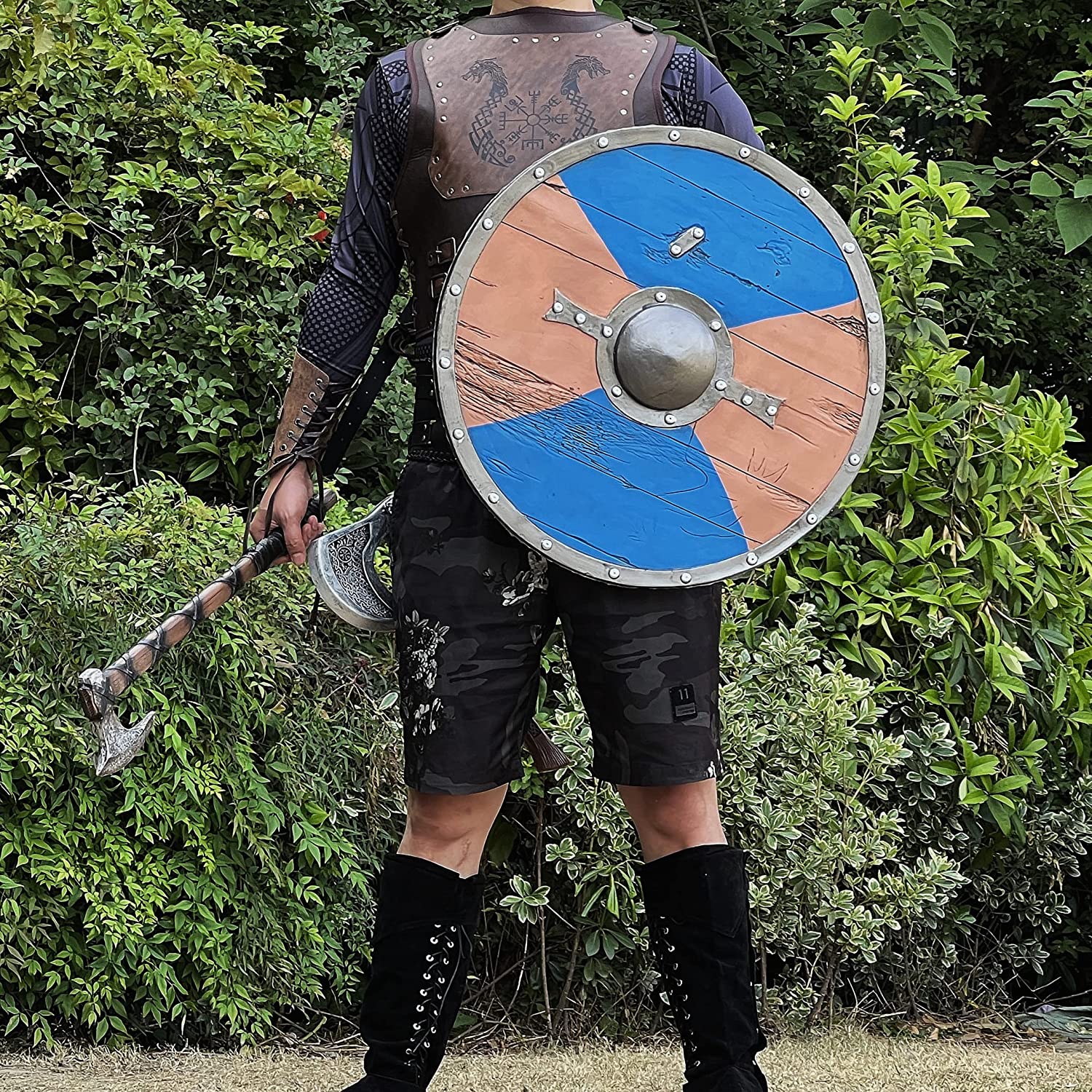 Fully Functional Viking Armor Shield - Perfect for Cosplay and Reenactments