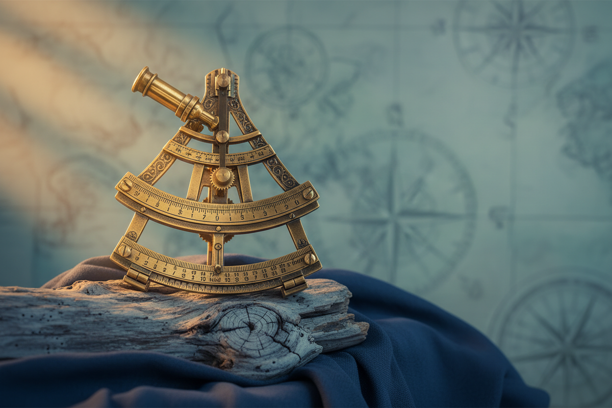 generate a benner of nautical brass sextant for my collection page