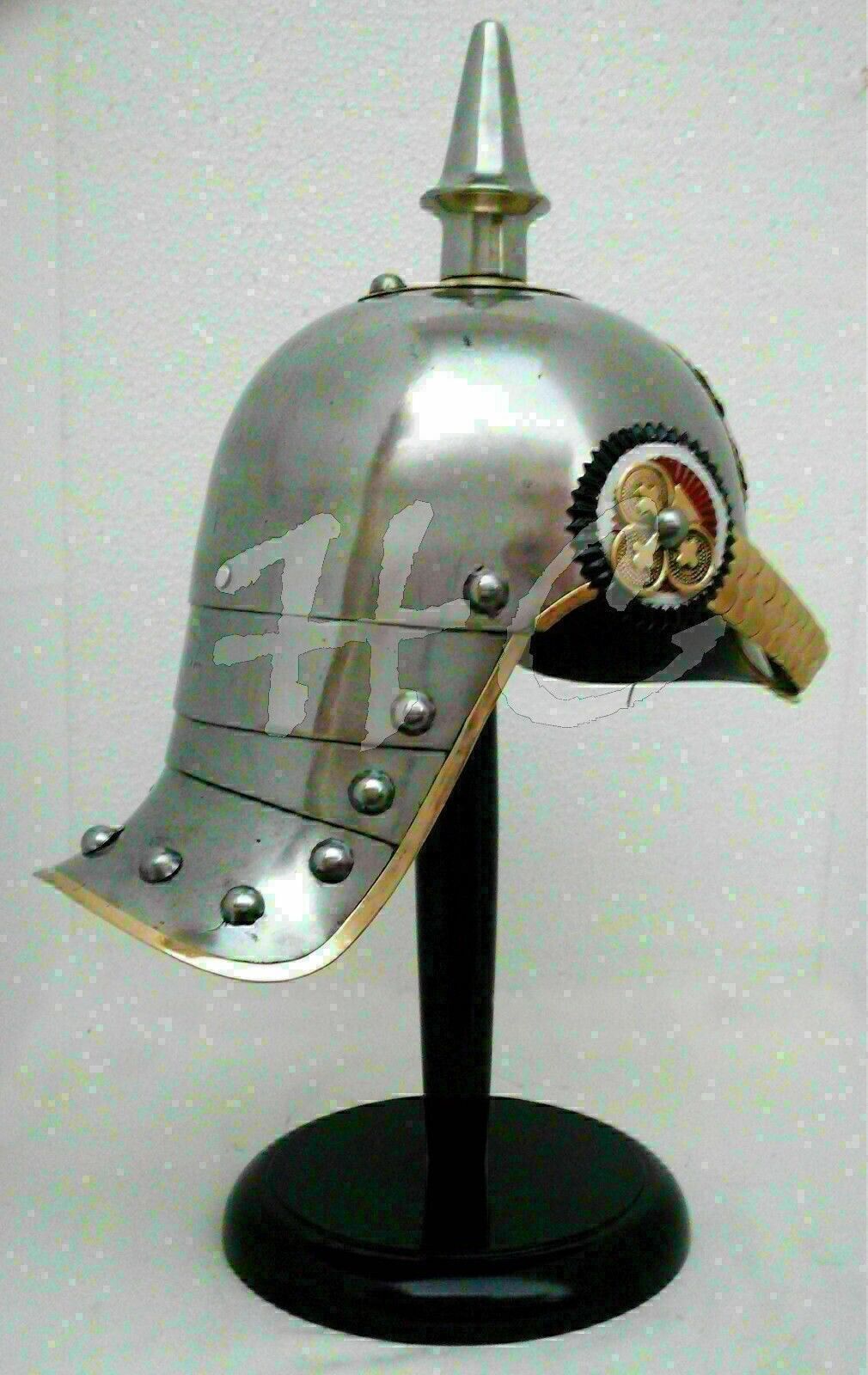 German Armor Steel Helmet Medieval Knight Brass German Helmet Halloween Gift - Retro Handicrafts