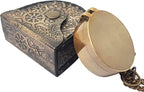 Engraved compass with wood case, beautifully packaged in a gift box for son’s special occasion.
