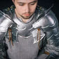 Gothic LARP Armor Gorget and Pauldrons for Halloween and Fantasy Cosplay