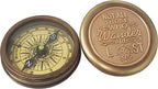 Brass magnetic compass with Scout Oath engraving, perfect for graduation and confirmation day gifts.