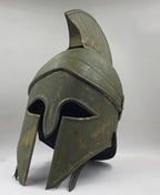 Greek Corianthian Helmet Rusty Oxidised Look Metal Helmet for cosplay Best Gift for Him - Retro Handicrafts