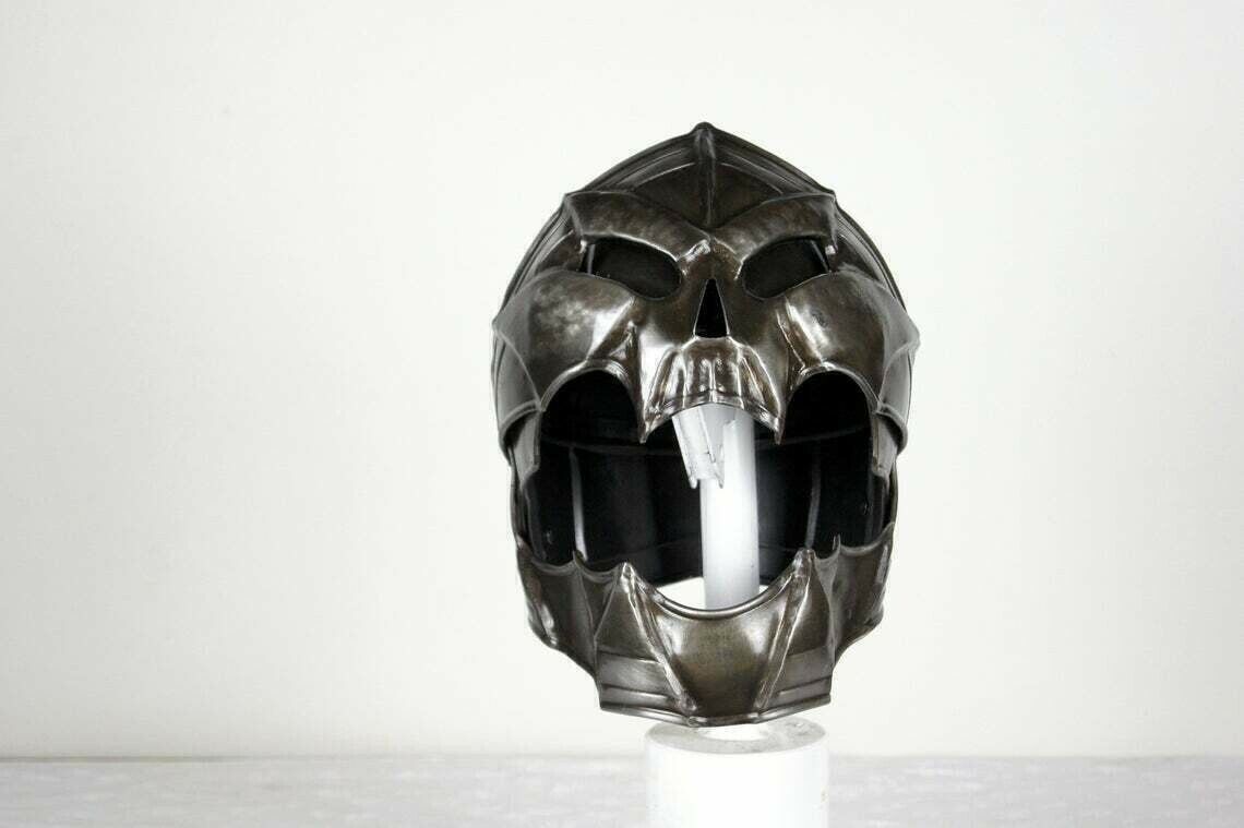 Halloween Blackened 18 Gauge Steel Medieval Demonic Face Death knight Helmet - Retro Handicrafts