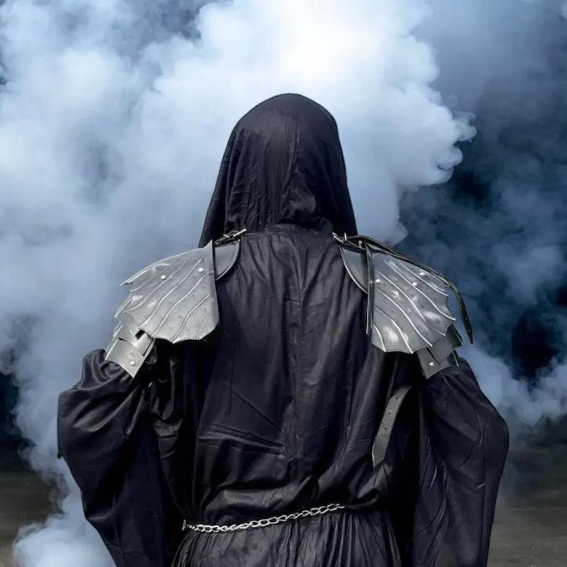 Halloween Nazgul Full Costume/Ring Wraith Costume/Nazgul Gauntlets Gloves/Nazgul Pauldrons/Black Rider Gown/Witch King Costume/Horror Party - Retro Handicrafts
