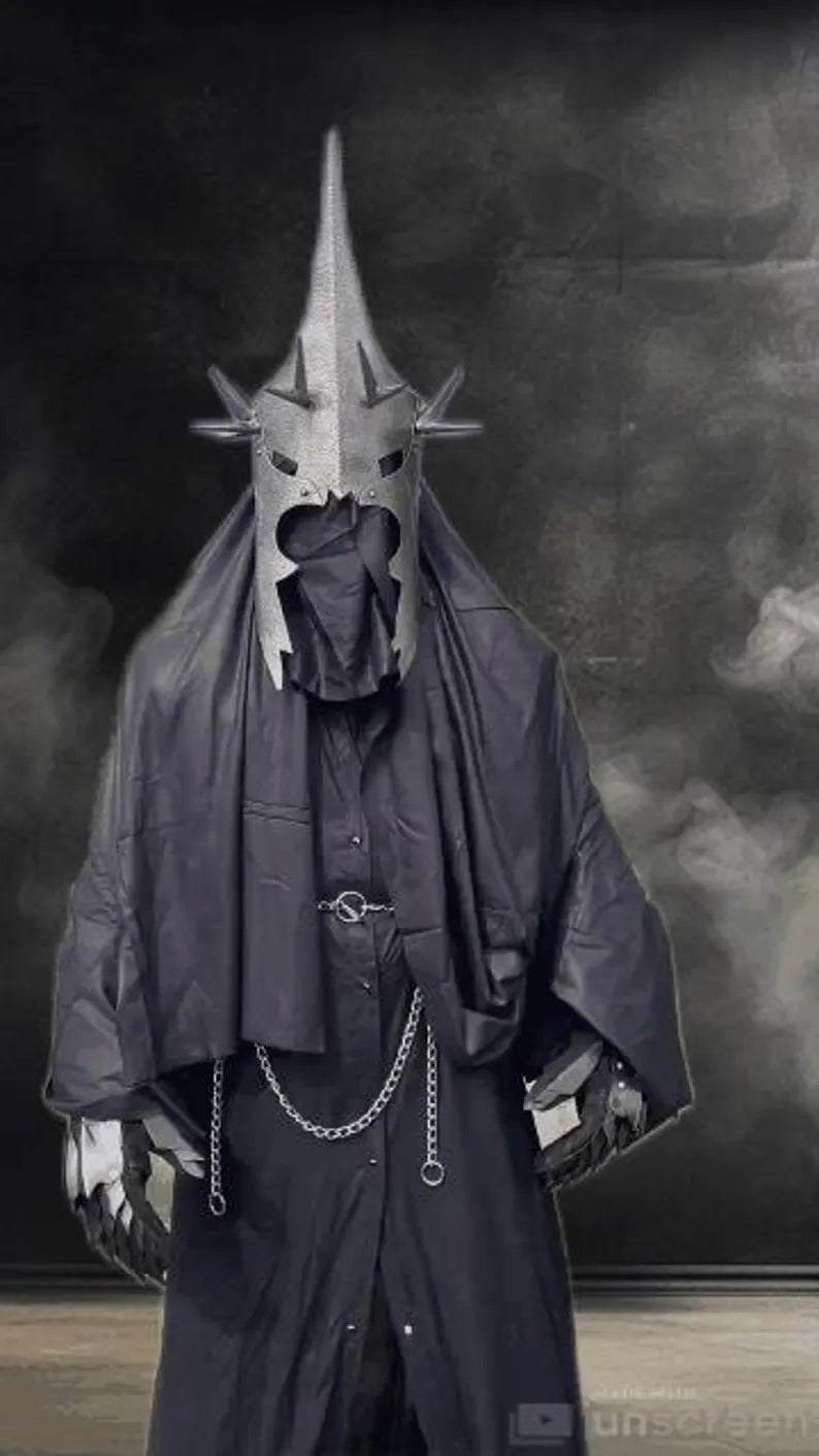 Halloween Nazgul Full Costume/Ring Wraith Costume/Nazgul Gauntlets Gloves/Nazgul Pauldrons/Black Rider Gown/Witch King Costume/Horror Party - Retro Handicrafts