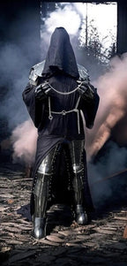 Halloween Nazgul Full Costume/Ring Wraith Costume/Nazgul Gauntlets Gloves/Nazgul Pauldrons/Black Rider Gown/Witch King Costume/Horror Party - Retro Handicrafts