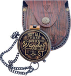 Handcrafted brass compass with vintage design, ideal for baptism, christening, and confirmation gifts.