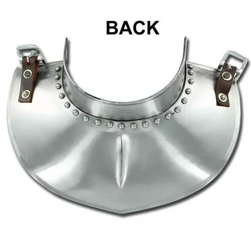 Handcrafted Medieval Templar Knights Gorget Standing Collar Armor for Swordplay