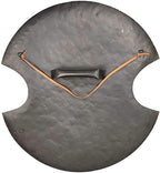 Handcrafted Trojan shield with a detailed complicated pattern, perfect for medieval reenactments and cosplay events