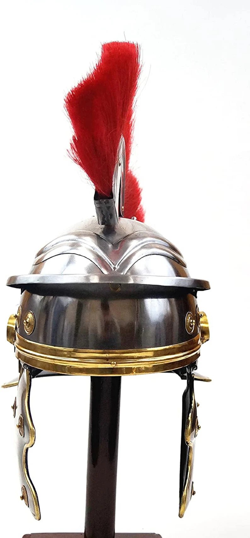 Helmet Roman Centurion Armor With Plume | Halloween Costume Props - Retro Handicrafts