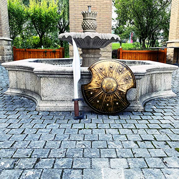 Ideal gift for ancient Greek history lovers, featuring a 24-inch Trojan War shield for collectors and reenactment enthusiasts.