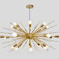 Mid Century Sputnik Chandelier SPURCHIN , Handmade Urchin Chandelier Polished brass Ceiling Light 24 light 36"
