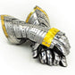 Medieval Armor Pair Brass Accents Gauntlet Gloves Knight Crusader Steel