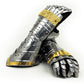 Medieval Armor Pair Brass Accents Gauntlet Gloves Knight Crusader Steel