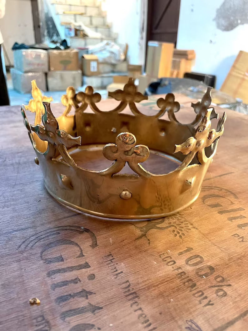 king crown brass Plantagenet Crown Brass Gift Item hand made medieval Halloween Costume Christmas Gift item