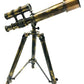 Vintage 10'' Brass Antique Telescope with Working Tripod Stand: Nautical Spyglass Tabletop Gift, Ideal for Anniversaries