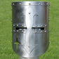 Elevate Your Decor with Medieval Armor Knight Crusader Helmet - Metal Chrome, 11" Swagger Souls-Style Decorative Gift