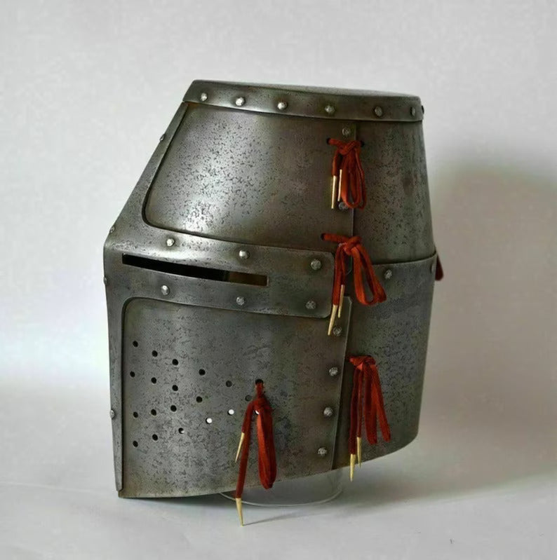 Embrace History with Our Templar Helmet – Medieval Dargen Great Combat Helmet Replica | Museum-Quality Knight Headpiece