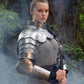 Medieval Lady Neck Guard Shoulder Armour With Pouldron Female Brave Lady Shoulder Gorget Woman Fantasy Lady Armor Arm Guard Queen Armour