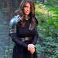 Medieval Lady Gorget With Set Of Pauldron Wearable Protective Metal Armor Set