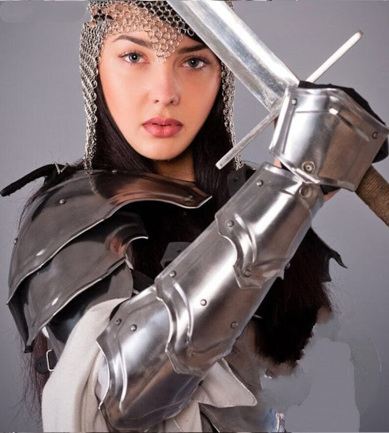 STEEL 18 GAUGE , Medieval Women Body armor, Female knight Suit, Queen Armor Suit, brave lady armor suit, warrior lady armor suit