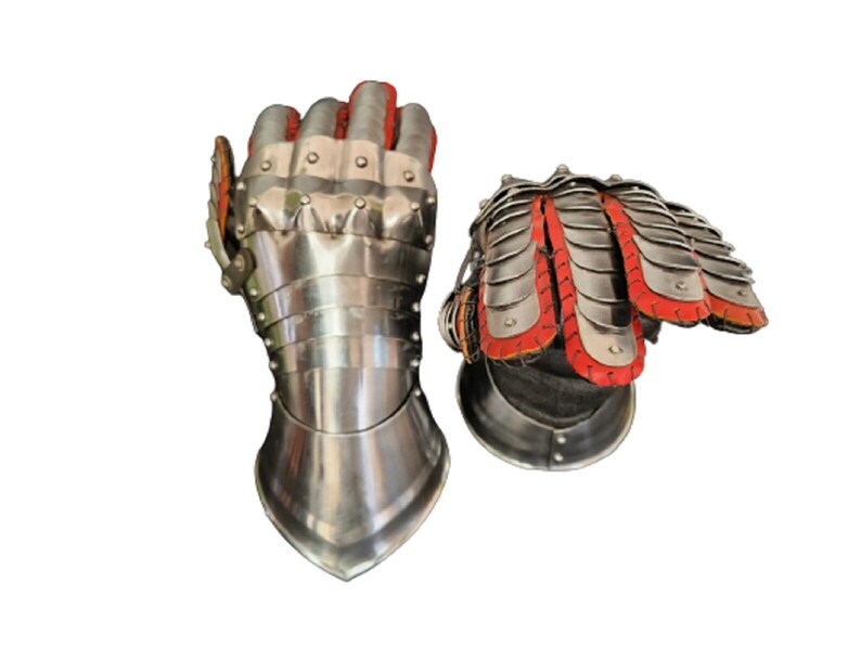 New Fancy Great Style Medieval Knight Gauntlets Armor Steel Gloves, Medieval Templar Steel Functional Gauntlets Armor