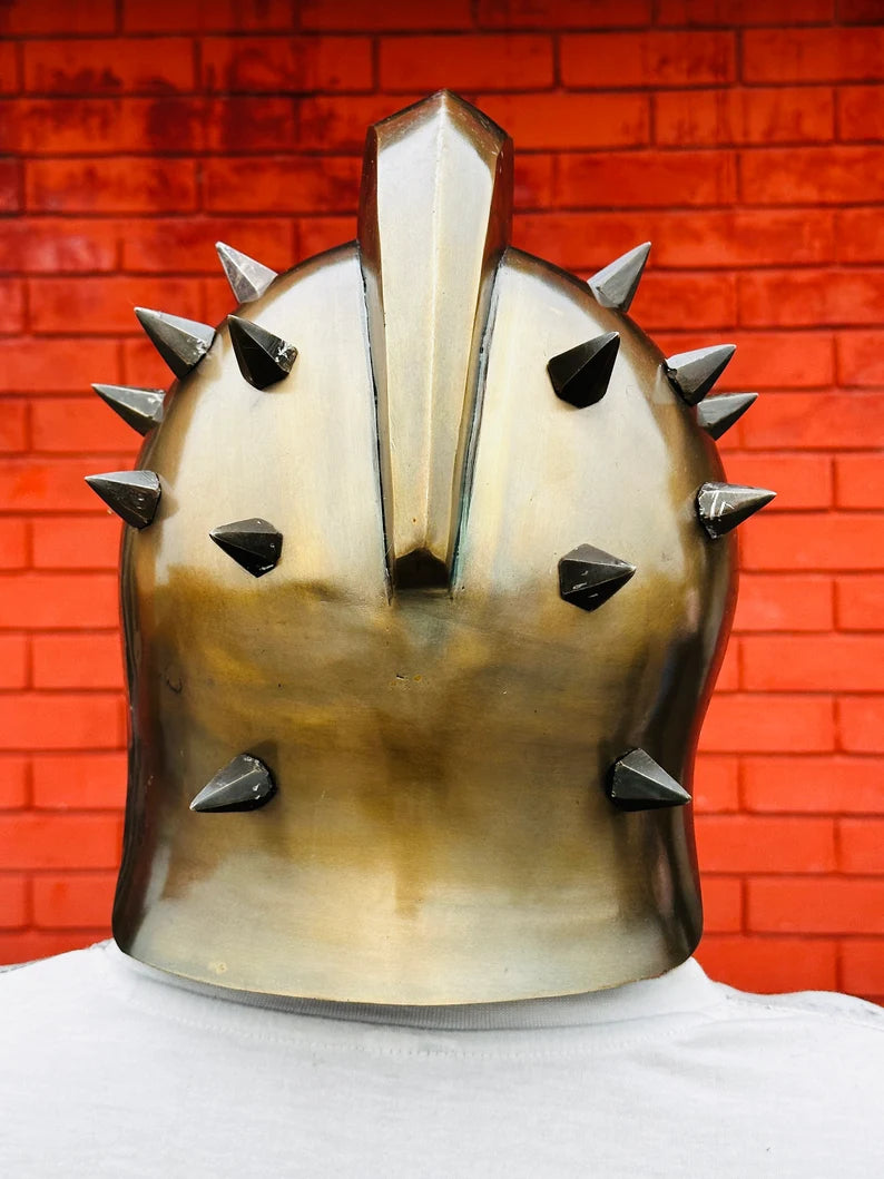 King Maximus Gladiator Helmet | Brown Armor with Inner-Liner | Medieval Cosplay Gift