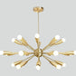 Mid Century Stilnovo Brass Sputnik Chandelier, Handmade Brass Ceiling Light Fixture Dining Room Entrance Hall Chandelier 24 arms/lights