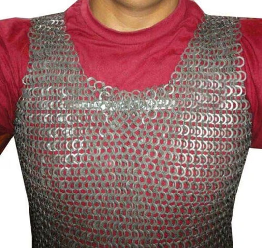 9mm Chainmail Vest - Flat Riveted with Washer - Sleeveless Chain Mail Shirt - Medieval Armor Costume - Unique Christmas Gift
