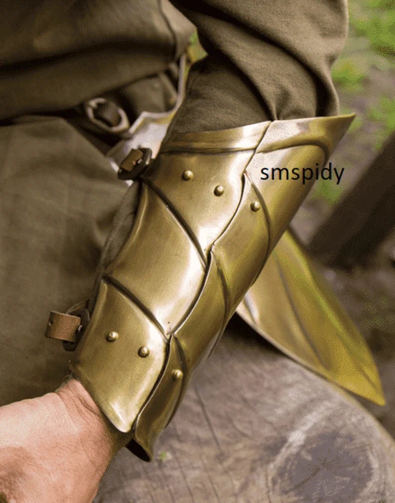 Illumine Bracers Set - Antique | Handmade Medieval | armor Bracers set | Roleplay Costume Bracers - Retro Handicrafts
