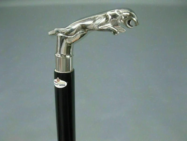 Jumping Jaguar Nautical Brass Handmade Walking Stick - Retro Handicrafts