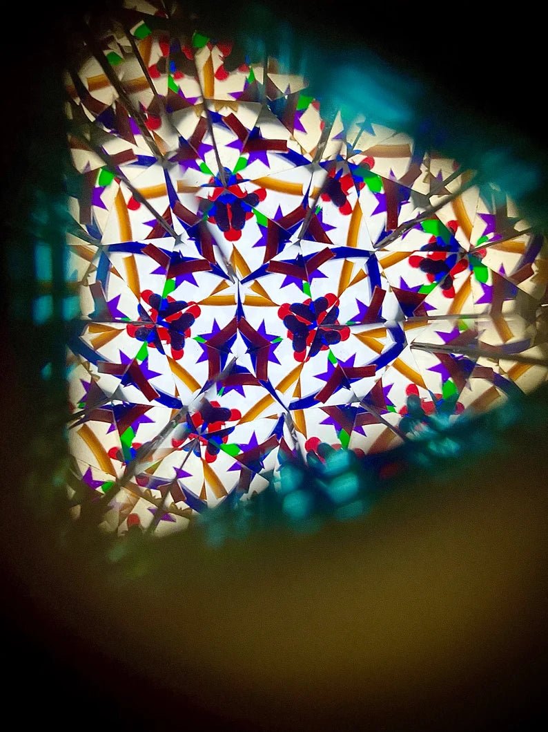 Kaleidoscope - Personalized Double Rotating Glass Wooden And Brass Prismatic Kaleidoscope - GIft for Loved One, Best Classic Gift Idea - Retro Handicrafts