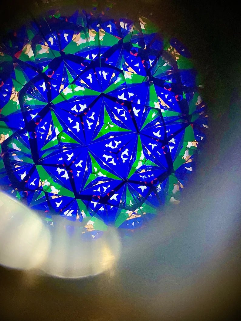 Kaleidoscope - Personalized Double Rotating Glass Wooden And Brass Prismatic Kaleidoscope - GIft for Loved One, Best Classic Gift Idea - Retro Handicrafts