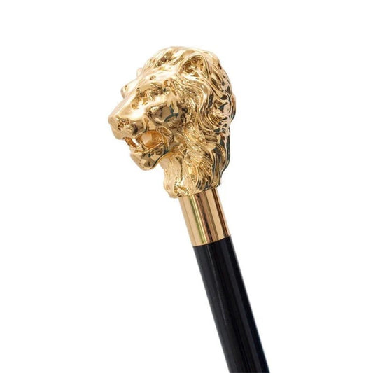 King Head Brass Finish Handle complete Victorian Walking cane - Retro Handicrafts