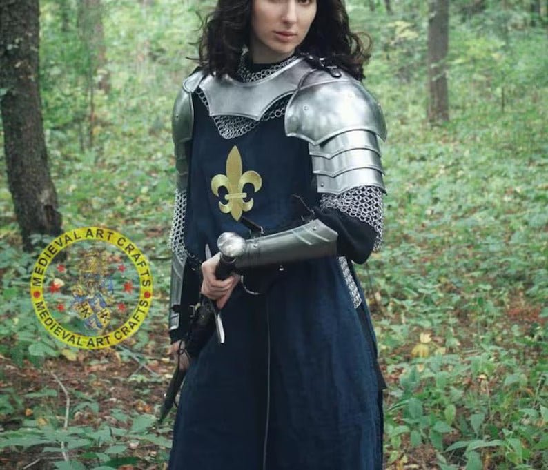 Knight Brave Female Armor, Gorget Pouldron Bracer Armor, Cosplay Armor, Sca Armor, Larp Armor, Gift for Women - Retro Handicrafts