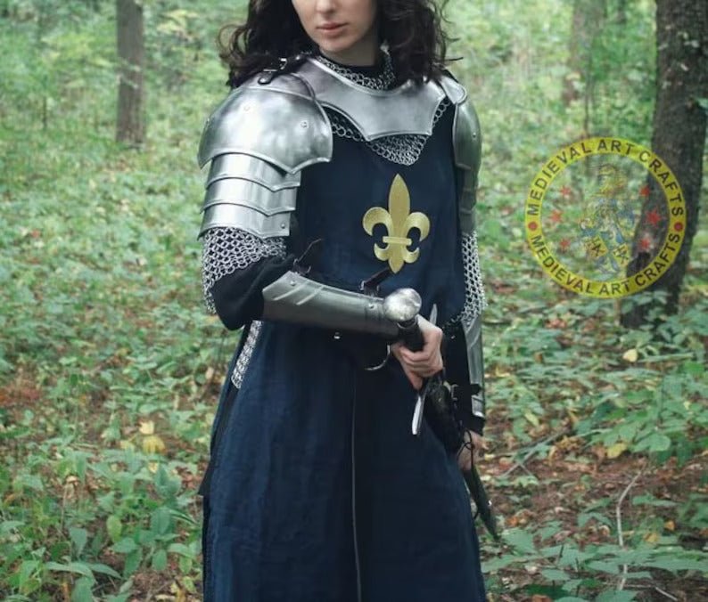 Knight Brave Female Armor, Gorget Pouldron Bracer Armor, Cosplay Armor, Sca Armor, Larp Armor, Gift for Women - Retro Handicrafts