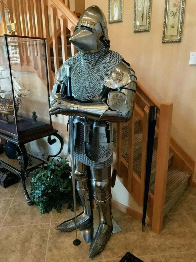 Knight Gothic Suit Of Armor, Combat Full Body Armour - Retro Handicrafts