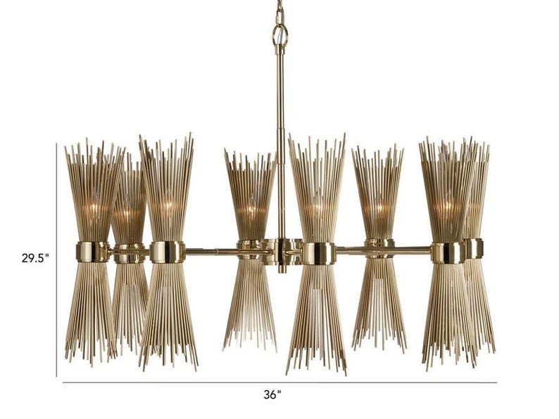 Large Skyla Brass Sputnik Chandelier Mid Century Modern Brass Ceiling Lights Full Brass Chandelier handmade - Retro Handicrafts