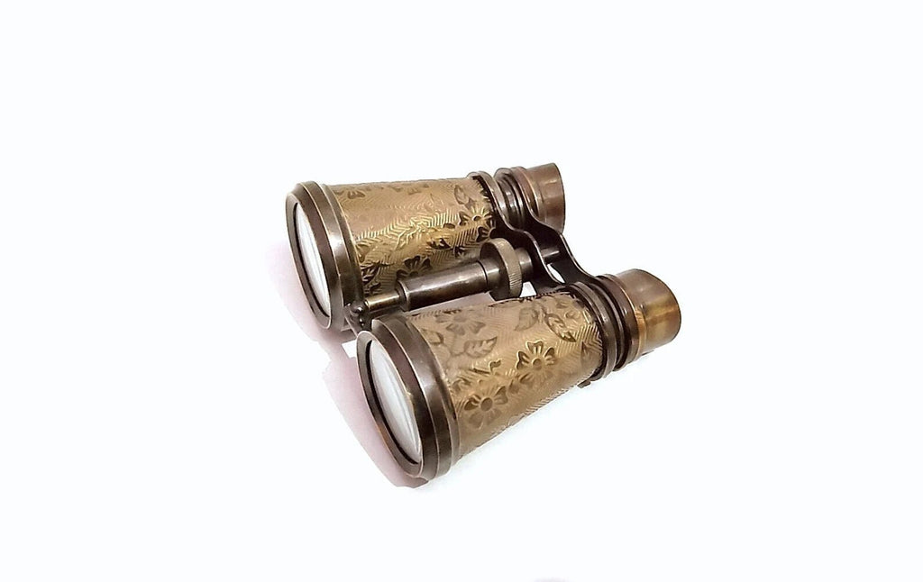 London 1857 R & J Beck ltd Brass Binocular Antique Finish Vintage Gift with leather - Retro Handicrafts