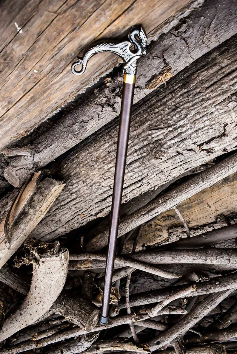Luxury Dragon Head Walking Stick - Perfect Gift for Old Men and Women