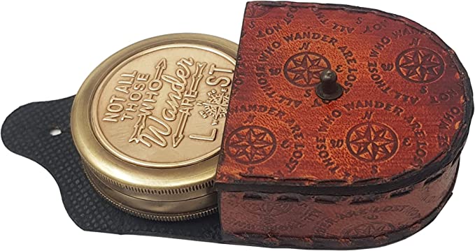 3-inch brass magnetic compass, a vintage style navigation tool ideal for outdoor explorers.