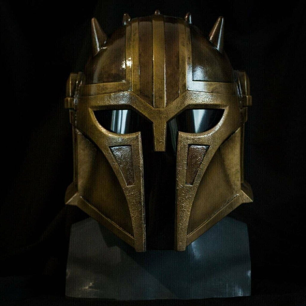 Mandalorian Helmet Armorer Helmet Antique Finish by Star Wars Mandalorian Series - Retro Handicrafts